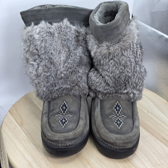 Womens Size 7 - Manitobah WTP Waterproof Half Mukluk Boots Charcoal - Picture 4 of 8